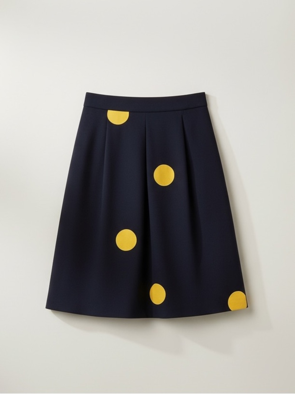 Lularoe Madison Navy and Yellow Dot Skirt Size XS